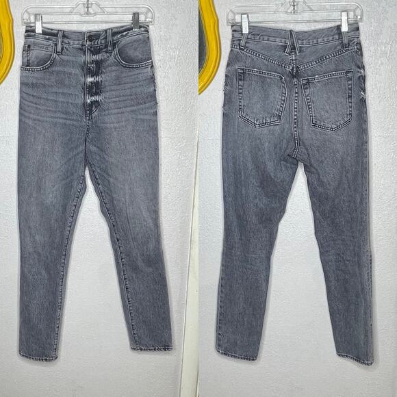 SLVRLAKE Beatnik Ultra High Rise Slim Rigid 90’s Mom Jean in Moonlight Size 27 - Picture 3 of 10